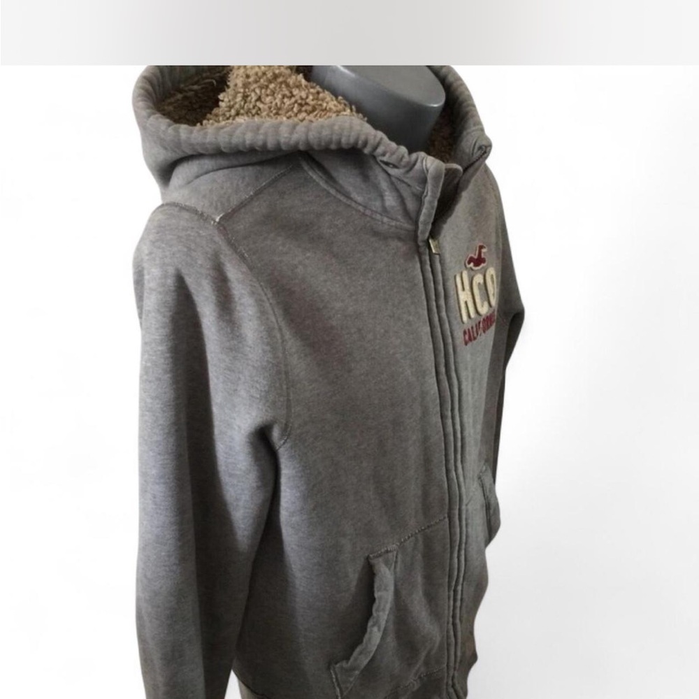 Hollister Gray Sherpa-Lined Jacket